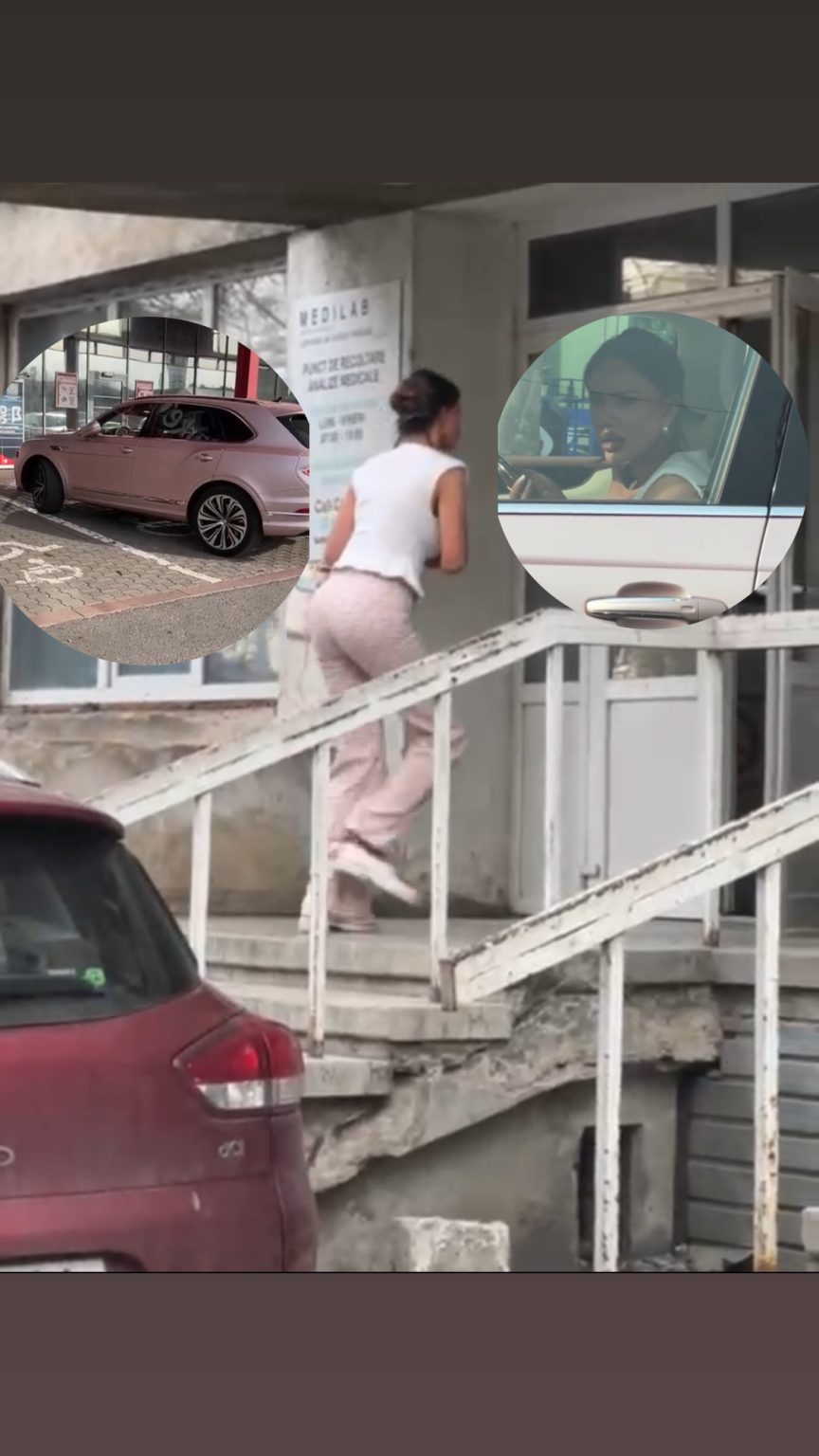Bianca Drăgușanu, Bentley-ul roz și locul pentru persoane cu dizabilități – O combinație… „perfectă”